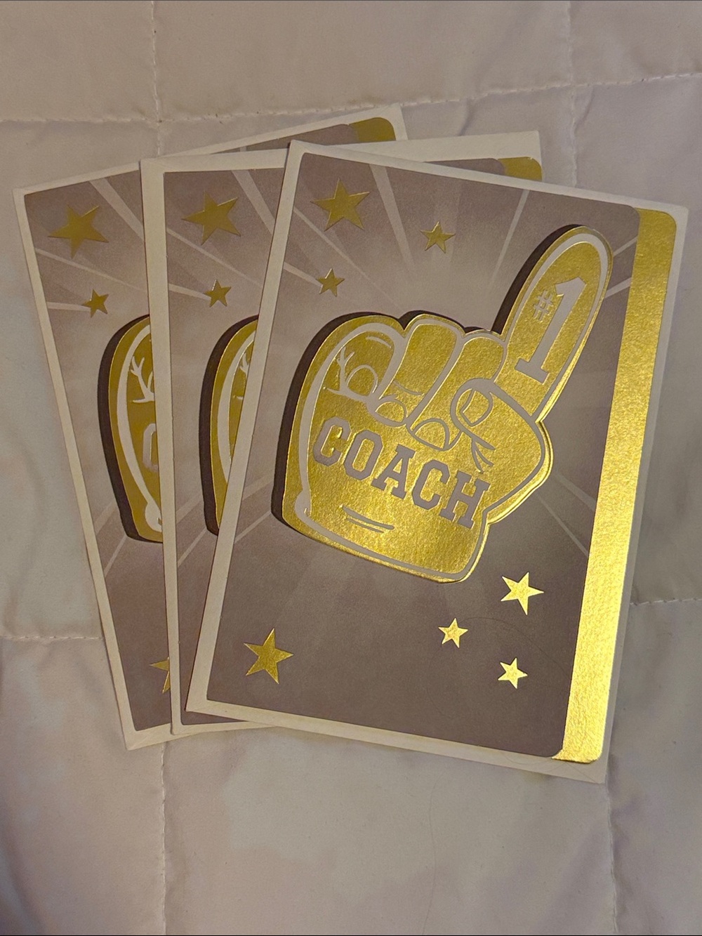 🖤 Bundle of 3 Hallmark #1 Coach Cards